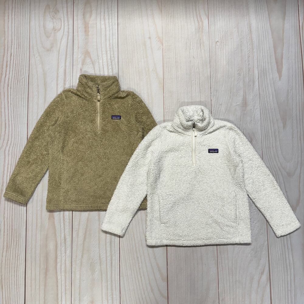 Lot of 2 Patagonia Kids S 7-8 Los Gatos 1/4 Zip Fleece pullover sweater Bundle